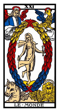 Carta de El Mundo del tarot de Marsella, El viaje de El Loco